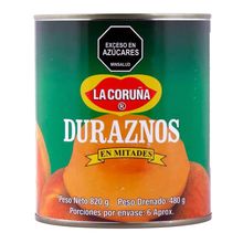 Duraznos LA CORUÑA en mitades x480 g