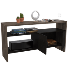 Mesa Auxiliar Recibidor Clasic, Avellana y Wengue, con dos puertas y amplios espacios