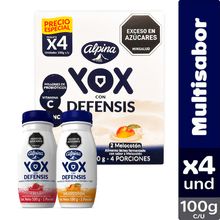 Yogurt ALPINA yox surtido 4 unds x100 g c/u