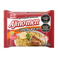 Sopa  AJI-NO-MEN sabor a costilla x80 g