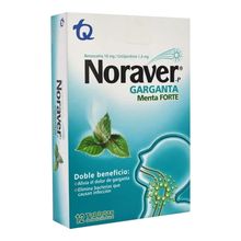 Noraver garganta TECNOQUIMICAS menta x12 tabletas masticables