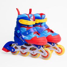 Patines en Linea Aluminio Azul Rojo Ajustables 31-34 - Sonic