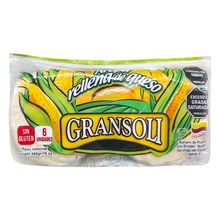 Arepa GRANSOLI rellena de queso 6 unds x540 g