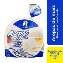 Arepa M blanca sin sal 10 unds x900 g