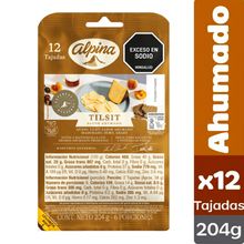 Queso ALPINA tilsit ahumado tajado x204 g