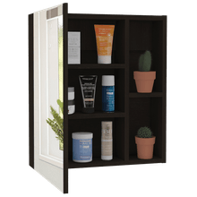 Gabinete de Baño Labell, Wengue, con Puerta y Entrepaños