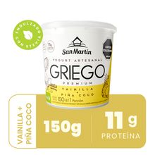 Yogurt griego SAN MARTIN vainilla piña y coco x150 g