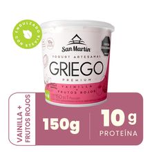 Yogurt griego SAN MARTIN vainilla y frutos rojos x150 g