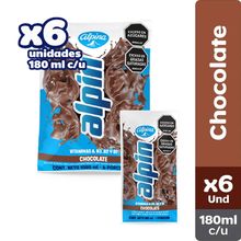 Leche ALPINA saborizada alpin chocolate 6 unds x180 ml c/u