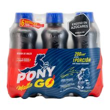 Gaseosa PONY MALTA go 6 unds x200 ml c/u