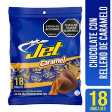 Chocolatina JET caramelo 18 unds x108 g
