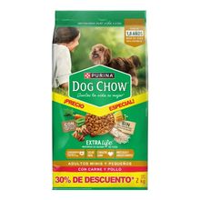 Alimento para perro DOG CHOW adultos minis y pequeños 30% de descuento x2000 g