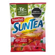 Refresco SUNTEA fresa con flor de jamaica x12 g