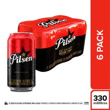 Cerveza PILSEN 6 unds x330 ml c/u