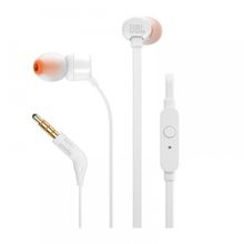 Audífonos JBL Alámbricos In Ear Manos Libres T110 Blanco