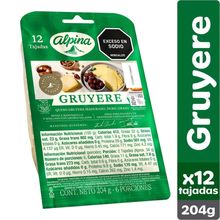 Queso ALPINA gruyere tajado x204 g