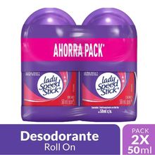 Desodorante LADY SPEED STICK floral fresh 2 unds x50 ml c/u