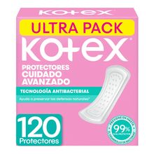 Protectores KOTEX antibacterial x120 unds