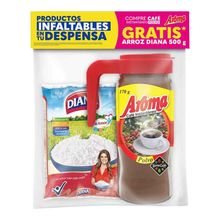 Café AROMA soluble x170 g gratis arroz