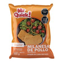 Milanesa MR QUIICK de pollo apanado x300 g