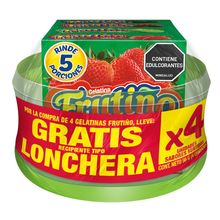 Gelatina FRUTIÑO 4 unds x14 g c/u gratis recipiente