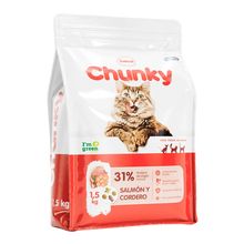 Alimento para gato CHUNKY salmón cordero x1500 g