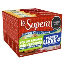 Sopa LA SOPERA pague 3 lleve 4 x85 g c/u
