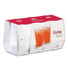 Vaso CRISTAR optico x6 unds