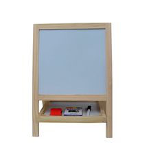 Tablero Acrilico en Madera con Pizarra, incluye Marcador y una Caja de  Tizas, estructura en Madera H2407-212