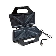 Parrilla Sandwichera Nobelsound de 1000w 2 Puestos y Bandeja de Ondas NB2002