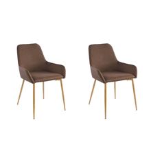 Sillas Clasicas Concept X2, Chocolate y Cafe Claro, con Comodo Espaldar