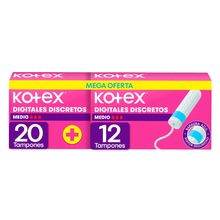 Tampón KOTEX medio mega oferta 32 unds
