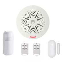 Kit de Alarma Inteligente Wi-Fi con Sensores Inalámbricos, Control desde Celular y Compatibilidad con Alexa y Google Home - SR-AWRF433-KIT