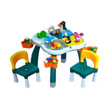 Set de Bloques Didácticos de Construcción con Mesa y Sillas en Plastico 188T-9