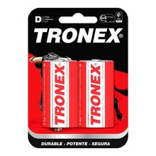 Pila TRONEX tipo D grande carbón x2 unds