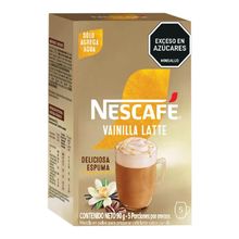 Café NESCAFE latte vainilla 5 unds x18 g