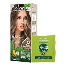 Tinte COLORISS kit N.° 7.1  precio especial