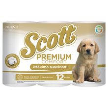 Papel higiénico SCOTT premium comfort 12 rollos x24,8 metros