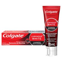 Crema dental COLGATE luminous white carbón x75 ml