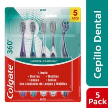 Cepillo dental COLGATE 360 x5 unds