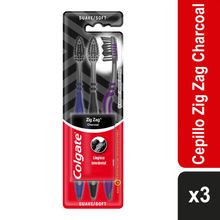 Cepillo dental COLGATE zigzag carbon 3 unds