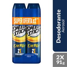 Desodorante SPEED STICK energy 2 unds x91 g c/u