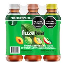 Té negro FUZE TEA pague 2 Lleve 3 x400 ml c/u
