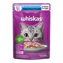 Alimento para gato WHISKAS pescado gatos castrados x85 g