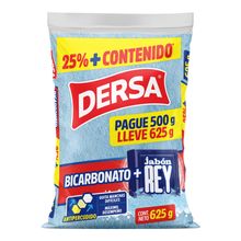 Detergente DERSA bicarbonato + jabón rey pague 500 lleve 625 g