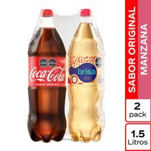 Gaseosa COCA COLA x1500 ml + brisa x1500 ml