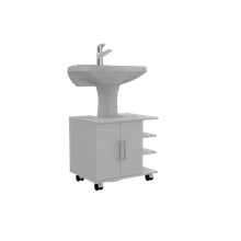 Mueble Lavamanos Elemental, Blanco, con rodachines para su fácil desplazamiento