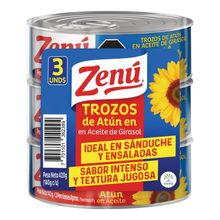 Atún ZENÚ en aceite de girasol 3 unds x91 g c/u