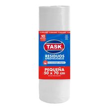 Bolsa para basura TASK rollo blanca apartamento 50x70 cm