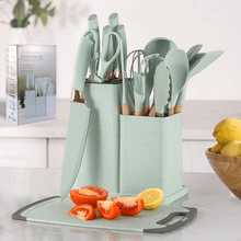 Juego De Utensilios De Cocina De Silicona Y Madera-19 Piezas